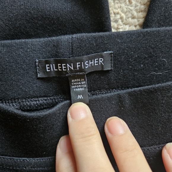 Eileen Fisher Washable Stretch Crape Pull On Stright Leg Medium - Picture 2 of 5